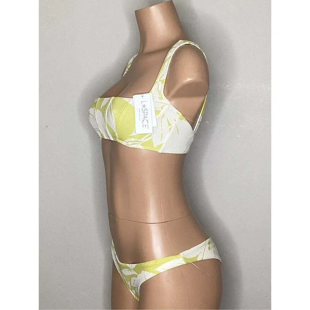 NEW. L*SPACE Havana Blooms teeny bikini. Small. Retails $188